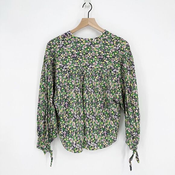 Maeve Anthropologie Ashleigh Puff Sleeved Button Down Blouse Floral Women's S - Picture 6 of 10